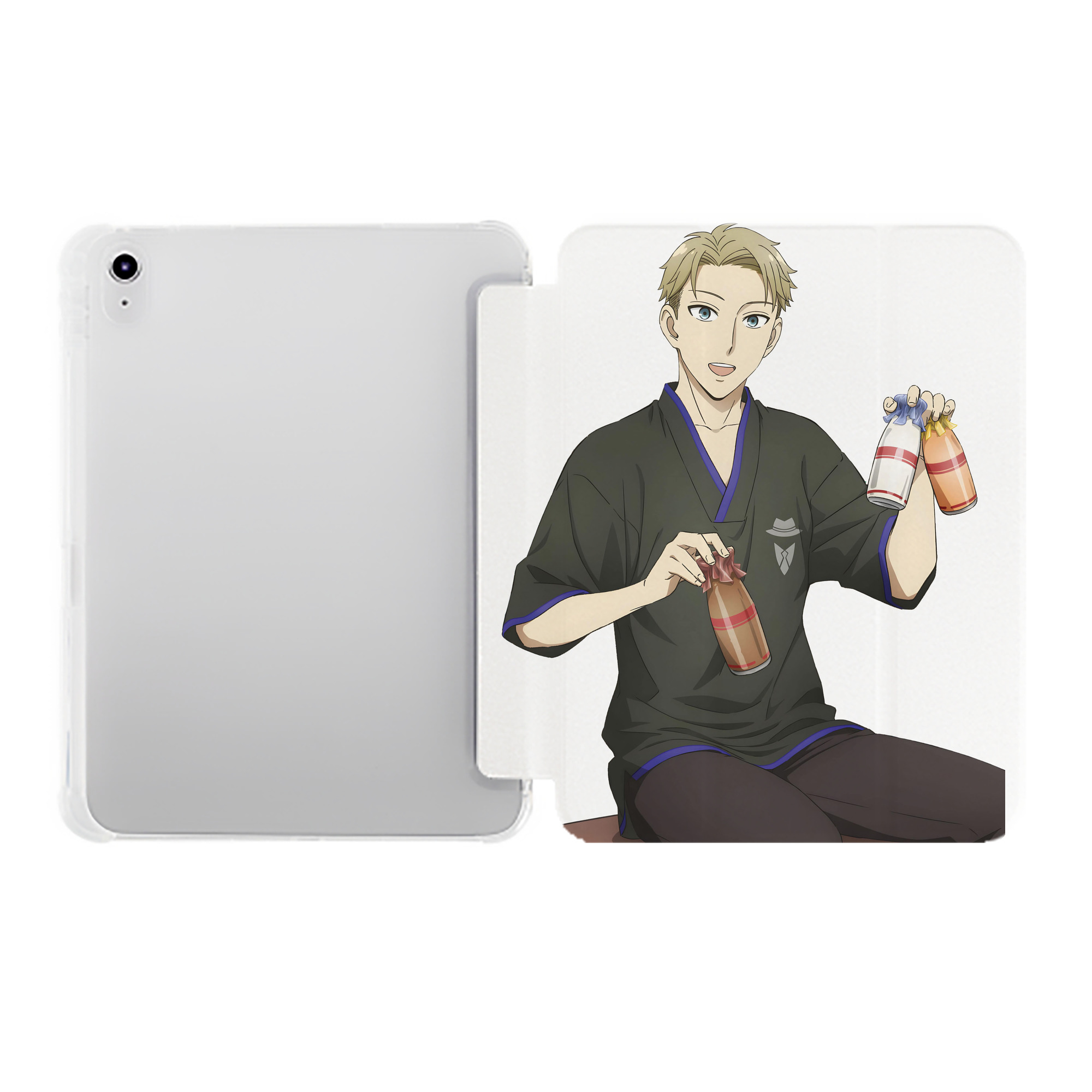 （画像用） SPY×FAMILY间谍家家酒 IPad ケース ペン収納付き 三つ折りスタンド PUレザー×シリコン 対応機種9.5/10.5/10.9インチ